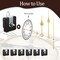 6 Pieces High Torque Clock Movements Long Shaft Clock Movement Mechanism with 8 Different Pairs of Repair Parts for Design Replacement Repairing Accessories